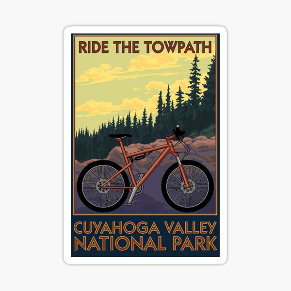 Item preview, Cuyahoga Valley National Park Vintage Travel Decal -Towpath Trail designed and sold by MeLikeyTees.