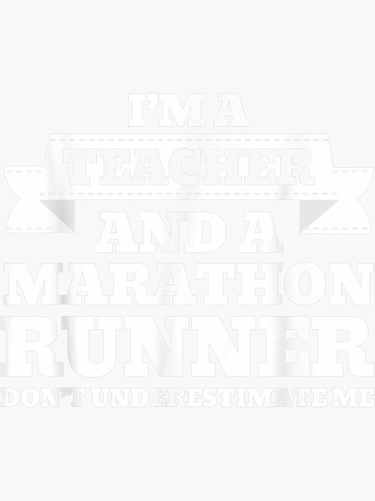 "Running Teacher Marathon Funny Running Teacher" Sticker for Sale by Axelhellquis Redbubble