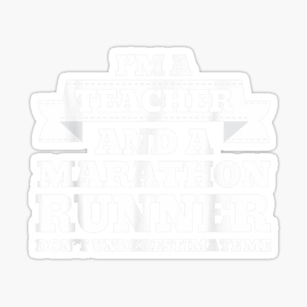 "Running Teacher Marathon Funny Running Teacher" Sticker for Sale by Axelhellquis Redbubble
