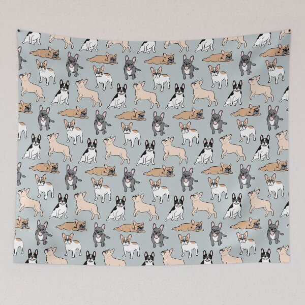 Aperçu de l'œuvre Bouledogue français bleu gris créée et vendue par AnaAnaDesign.