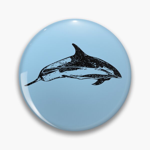 Item preview, An Atlantic White Sided Dolphin Black Design Painting Print designed and sold by designsasstultd.