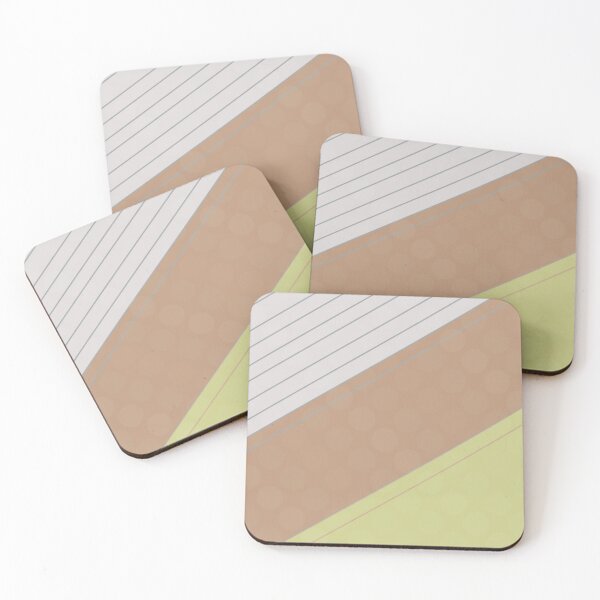 Item preview, Geometric Lines | Abstract Art Design | Diagonal | White, Brown and Lime Yellow designed and sold by Peaceful Lotus Home Design.