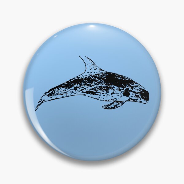 Item preview,  A Risso's (Rissos) Dolphin Black Design Painting Print designed and sold by designsasstultd.