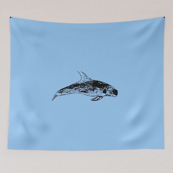 Item preview,  A Risso's (Rissos) Dolphin Black Design Painting Print designed and sold by designsasstultd.