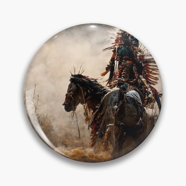 Item preview, Native American on war horse designed and sold by OtterBrook.