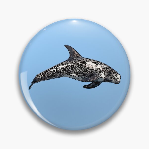 Item preview,  A Risso's (Rissos) Dolphin Black Alternate Design Painting Print designed and sold by designsasstultd.