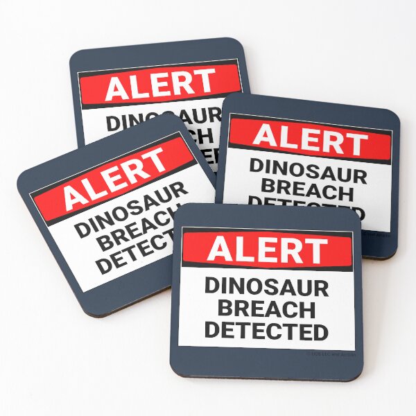 Item preview, Jurassic World Alert Dinosaur Breach Detected Sign designed and sold by Sour Soul.
