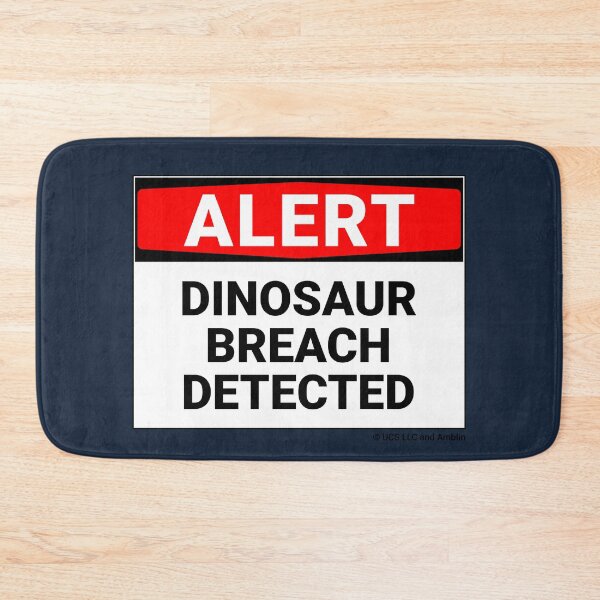 Item preview, Jurassic World Alert Dinosaur Breach Detected Sign designed and sold by Sour Soul.