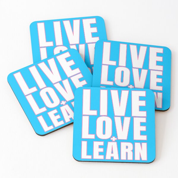 Item preview, Live Love and Learn Motivational Slogan Life Motto Hot Pink designed and sold by Harlake.