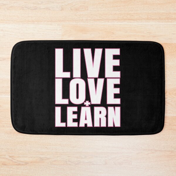 Item preview, Live Love and Learn Motivational Slogan Life Motto Hot Pink designed and sold by Harlake.