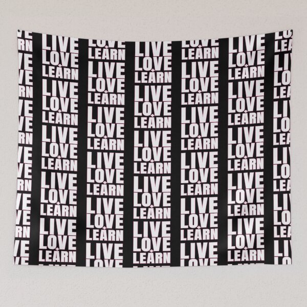 Item preview, Live Love and Learn Motivational Slogan Life Motto Hot Pink designed and sold by Harlake.