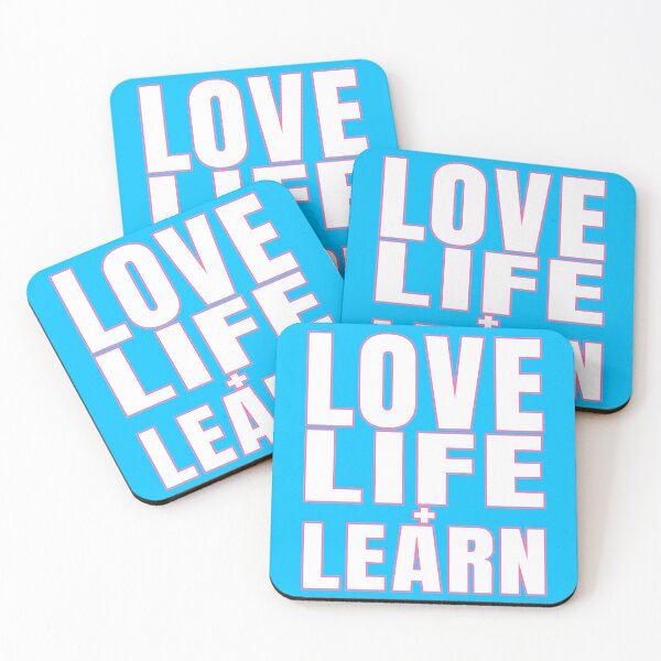 Item preview, Love Life and Learn Motivational Slogan Life Motto Hot Pink designed and sold by Harlake.