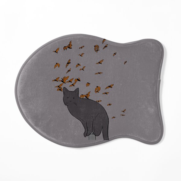Waiting On The Moon - Orange Cat Mat