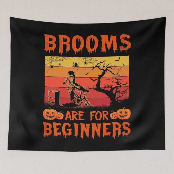 Item preview, Brooms Are For Beginners Barrel Racer halloween spooky vintage witch designed and sold by elizabethdawnn.