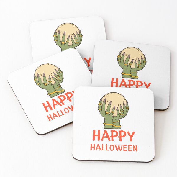 Item preview, Happy Halloween Occult Element Hand With Crystal Ball Design designed and sold by WBP Mart.