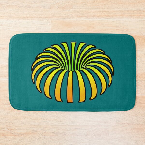 Item preview, Tropical optical illusion flower botanical foliage green lemon yellow rainbow plant banana designed and sold by IMNIUM.