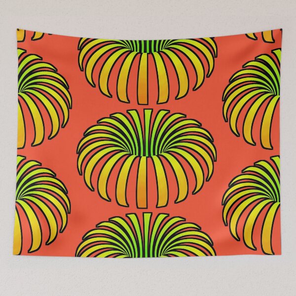 Item preview, Tropical optical illusion flower botanical foliage green lemon yellow rainbow plant banana designed and sold by IMNIUM.