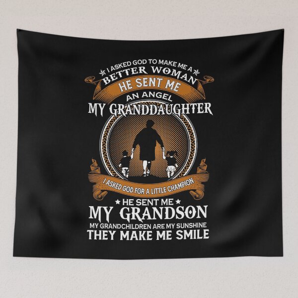 Item preview, I Asked God To Make Me A Better Woman He Sent Me An Angel My Granddaughter funny grandpa cute vintage designed and sold by elizabethdawnn.