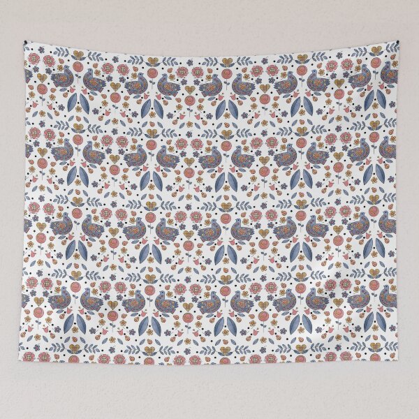 Item preview, Scandinavian Folklore Bird Pattern designed and sold by LotusArtStudio.
