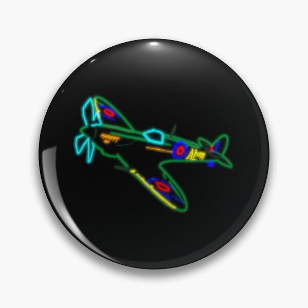 Item preview,  World War II plane in neon designed and sold by stnago22.