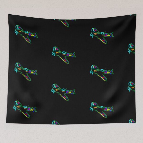 Item preview,  World War II plane in neon designed and sold by stnago22.