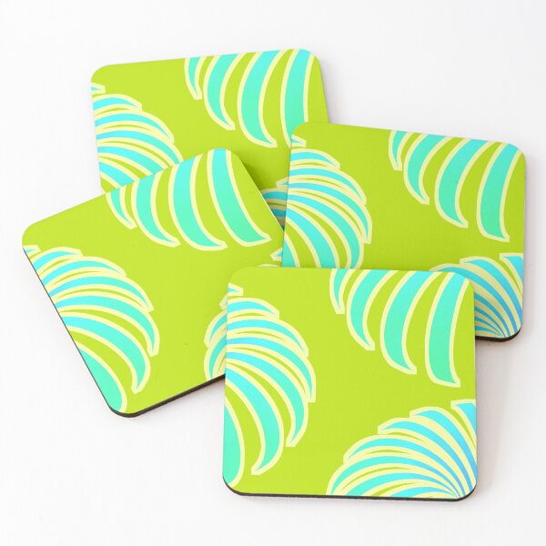 Item preview, Tropical optical illusion donut flower teal cyan yellow rainbow plant designed and sold by IMNIUM.