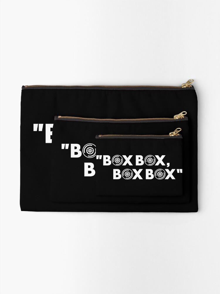 Thumbnail 2 of 4, Zipper Pouch, Box Box Box Box White F1 Design designed and sold by davidspeed.