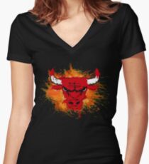 BASKET BULL Women's Fitted V-Neck T-Shirt