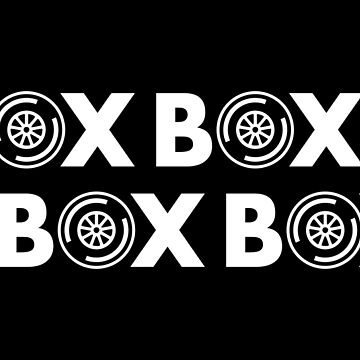 Artwork thumbnail, Box Box Box Box White F1 Design by David Speed Design