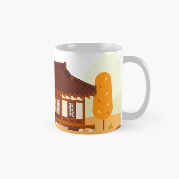 Item preview, Korea Hanok house illustration designed and sold by muriwaimall.