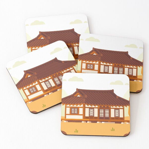 Item preview, Korea Hanok house illustration designed and sold by muriwaimall.