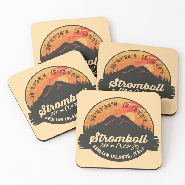 Item preview, Stromboli Italy Volcano Souvenirs Badge designed and sold by mountainfad.