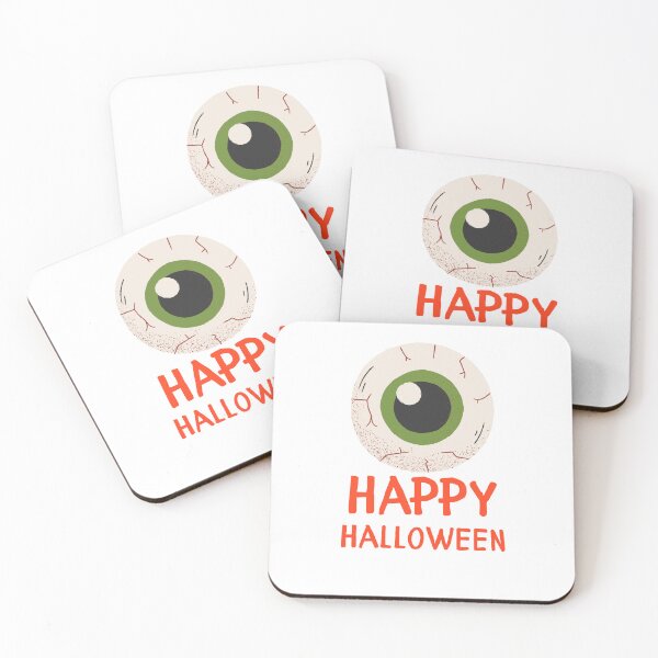 Item preview, Happy Halloween Textured Spooky Halloween Green Eyeball Design designed and sold by WBP Mart.
