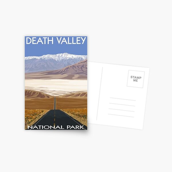 Death Valley National Park Highway Vintage Travel Decal Postcard