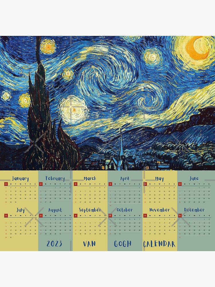 "Vincent Van Gogh A Starry Night calendar 2023" Art Print for Sale by