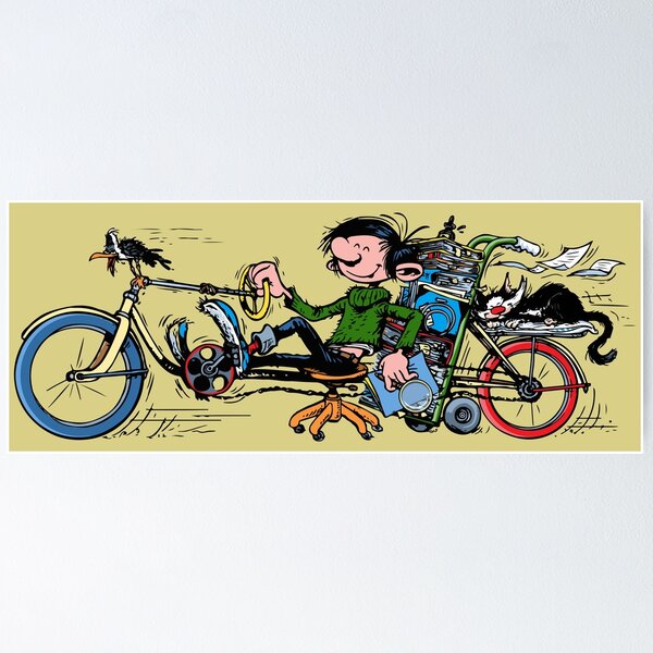 Artikel-Vorschau von Gaston Goof auf dem Fahrrad, designt und verkauft von Masanori4you.