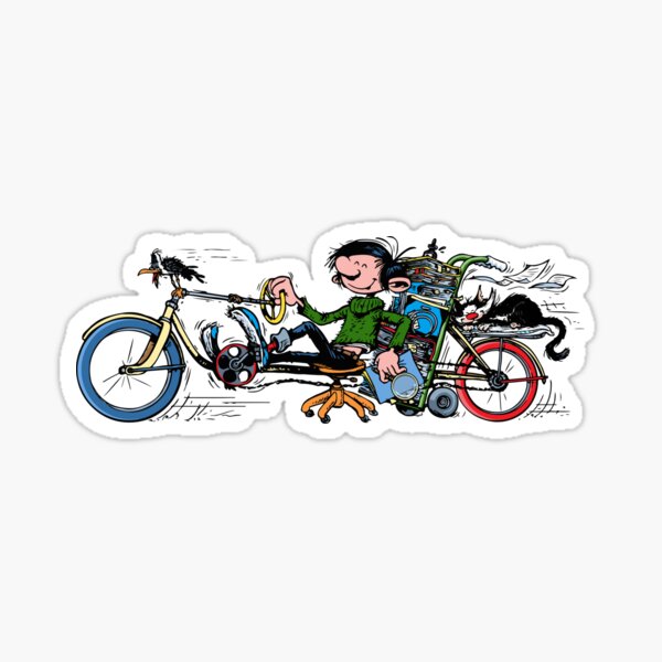 Artikel-Vorschau von Gaston Goof auf dem Fahrrad, designt und verkauft von Masanori4you.
