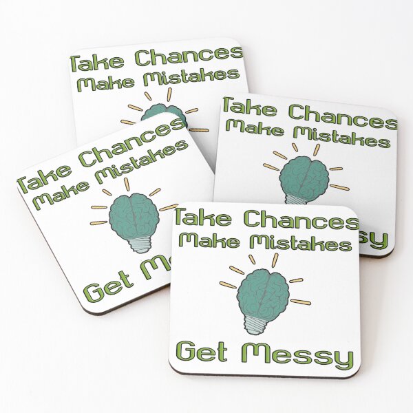Item preview,  take chances make mistakes get messy motivation quotes designed and sold by Neylou-Art.