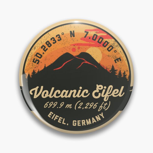 Item preview, Volcanic Eifel Germany Volcano Souvenirs Badge designed and sold by mountainfad.