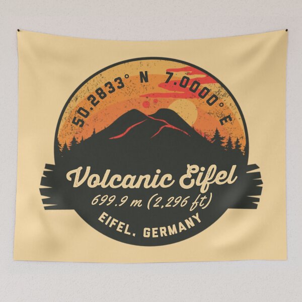 Artikelvorschau, Vulkan-Eifel-Deutschland-Vulkan-Souvenir-Abzeichen entworfen und verkauft von mountainfad.