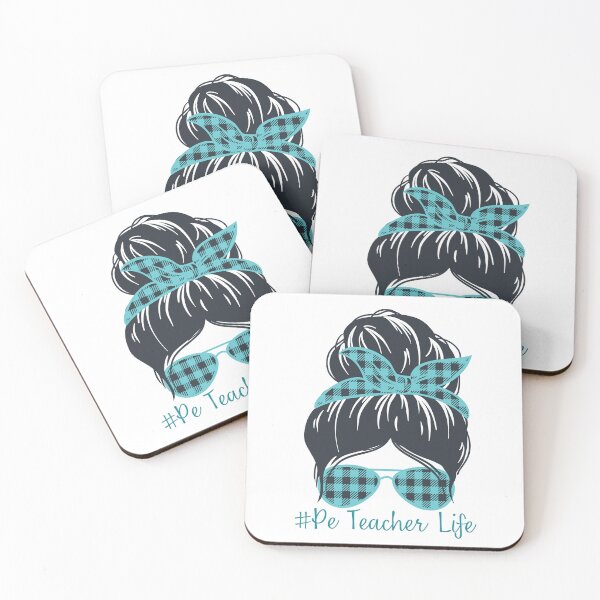 Item preview, PE Teacher Messy Bun Lifes Hair Glasses Funny designed and sold by byrne-ma.