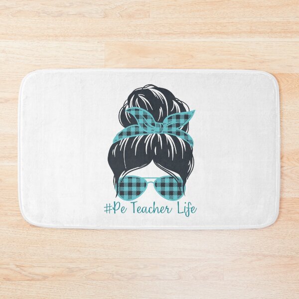 Item preview, PE Teacher Messy Bun Lifes Hair Glasses Funny designed and sold by byrne-ma.