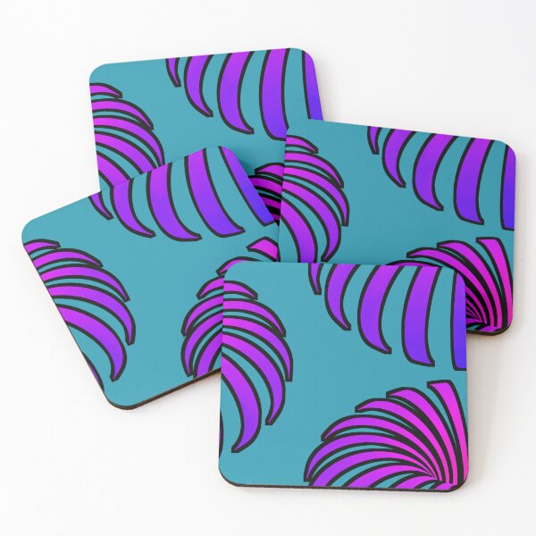 Item preview, Tropical optical illusion flower botanical foliage violet blue purple pink fuchsia rainbow plant banana designed and sold by IMNIUM.