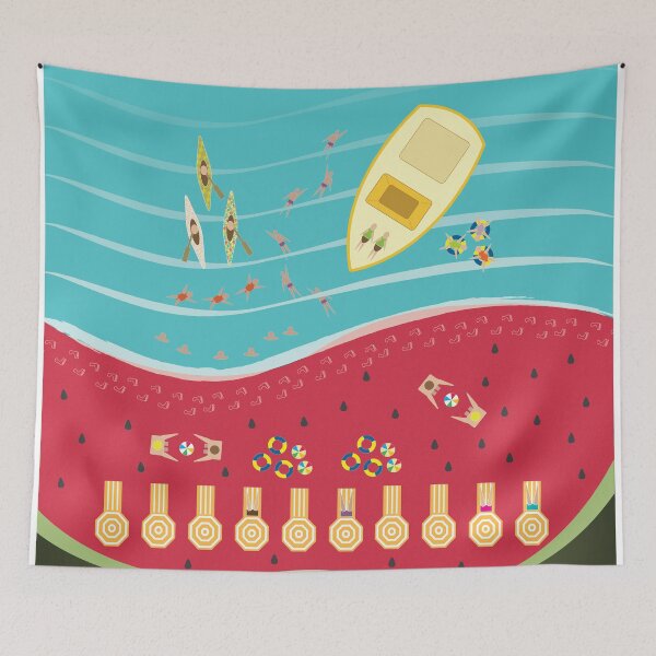 Item preview, Summer Fun at the Watermelon Beach designed and sold by QueenieLamb.