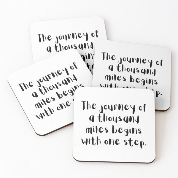 Item preview, "The journey of a thousand miles begins with one step." designed and sold by RockAndLex.