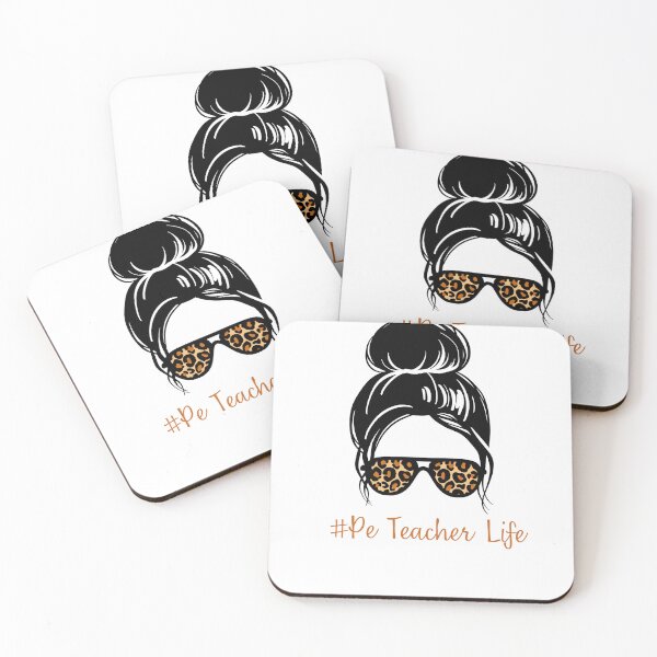 Item preview, PE Teacher Messy Bun Lifes Hair Glasses Funny designed and sold by byrne-ma.