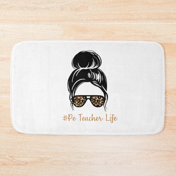 Item preview, PE Teacher Messy Bun Lifes Hair Glasses Funny designed and sold by byrne-ma.