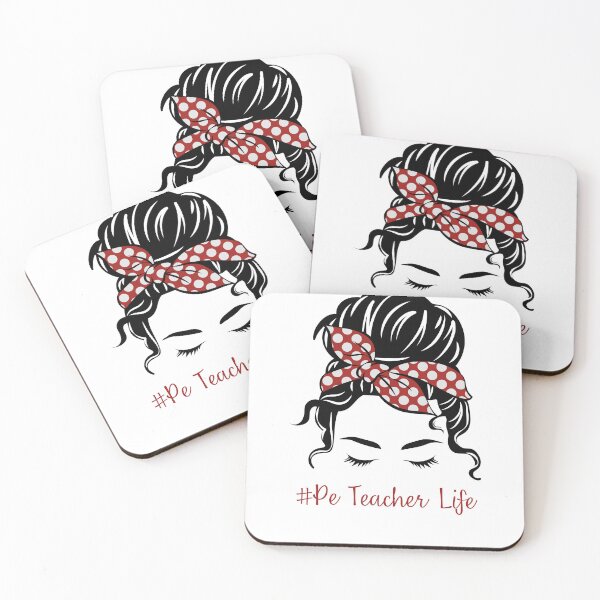 Item preview, PE Teacher Messy Bun Lifes Hair Glasses Funny designed and sold by byrne-ma.