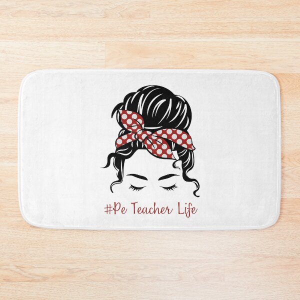 Item preview, PE Teacher Messy Bun Lifes Hair Glasses Funny designed and sold by byrne-ma.