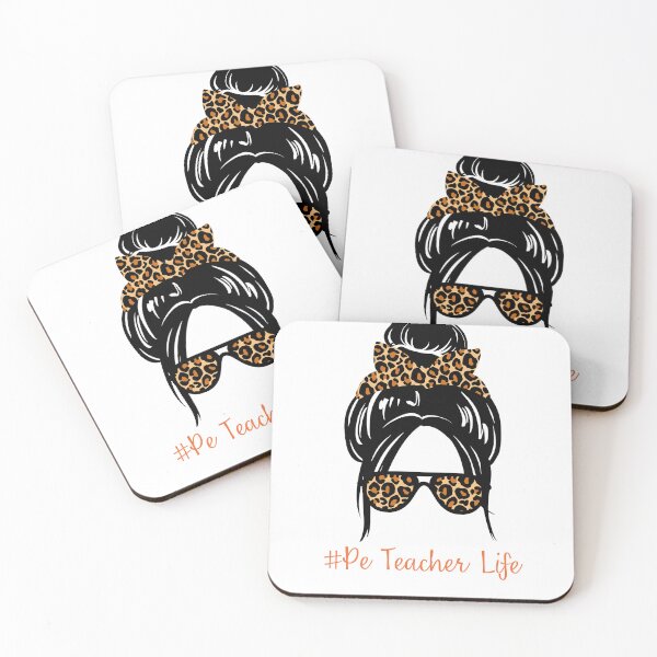 Item preview, PE Teacher Messy Bun Lifes Hair Glasses Funny designed and sold by byrne-ma.